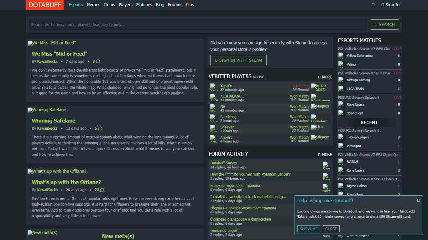 DOTABUFF - Dota 2 Statistics